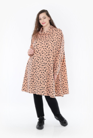 AKH oversized jersey viscose A-lijn jurk/tuniek apart stretch