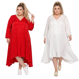 MB Germany satijn/viscose A-lijn jurk/blouse  met zakken/in meerdere kleuren
