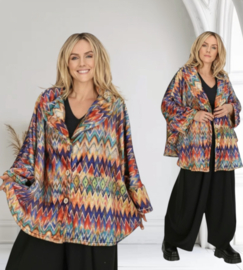 AKH winter oversized blazer/vest van zachte pluche kwaliteit apart stretch
