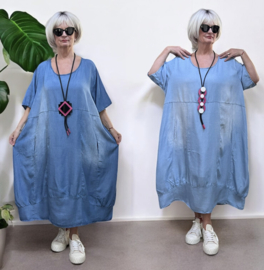 Moonshine  jeans tencel A-lijn jurk apart /in meerdere kleuren