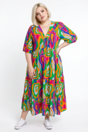 Vincenzo Allocca oversized viscose  BOHO A-lijn jurk apart