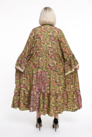 ITALIA oversized viscose/zijde  A-lijn zomer jurk