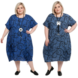 LaBass viscose ballon jurk/in meerdere kleuren