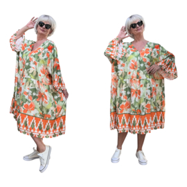 SISSI viscose  ibiza look A-lijn tuniek/jurk