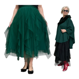 ITALIA MODA oversized tule rok gevoerd