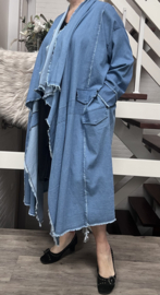 XUNA  oversized jeans katoen A-lijn blazer/vest /strech