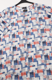 AKH oversized viscose/linnen A-lijn jurk/tuniek met zakken apart 