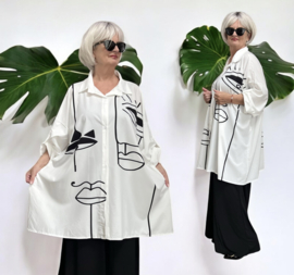 ITALIA oversized viscose blouse/hemd