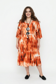 AKH jersey viscose oversized A-lijn jurk stretch