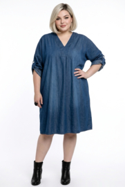 Vincenzo Allocca oversized jeans katoen A-lijn jurk/tuniek apart