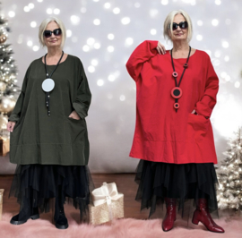 ITALIA MODA fijn corduroy katoen tuniek /in meerdere kleuren