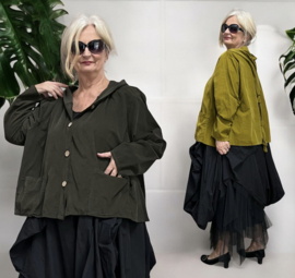 Moonshine fijn corduroy katoen A-lijn blazer met capuchon  apart/in meerdere kleuren