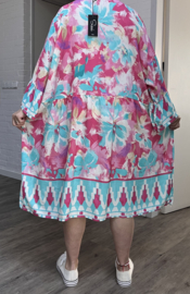 SISSI viscose  ibiza look A-lijn tuniek/jurk