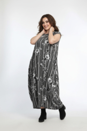 AKH oversized chique viscose  A-lijn  jurk apart/niet doorschijnend