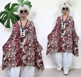 AKH oversized viscose A-lijn tuniek apart  stretch