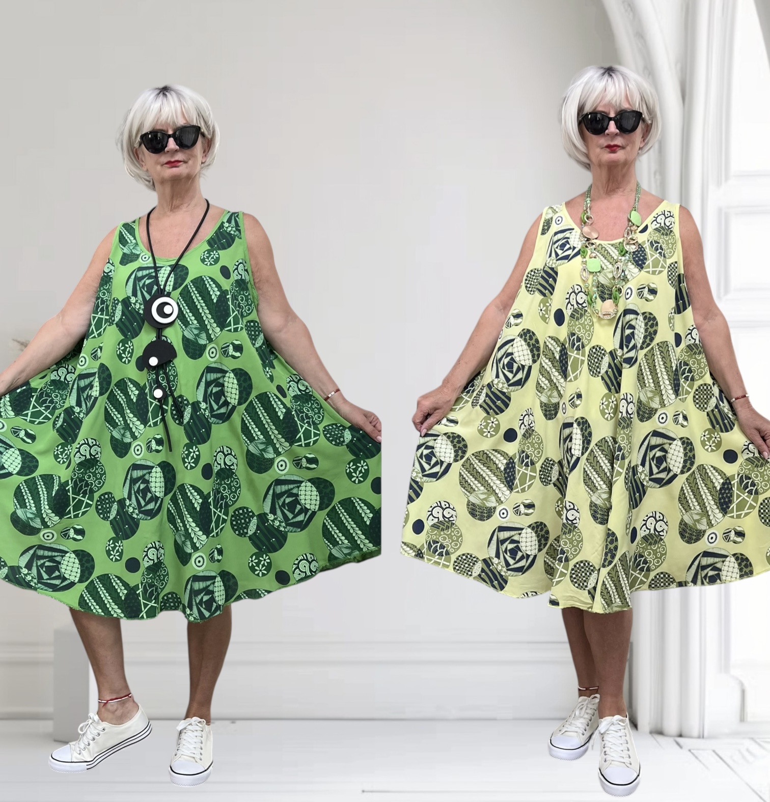 ITALIA oversized viscose A-lijn zomer jurk/in meerdere kleuren