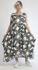 AKH oversized viscose  A-lijn  jurk/tuniek apart/niet doorschijnend
