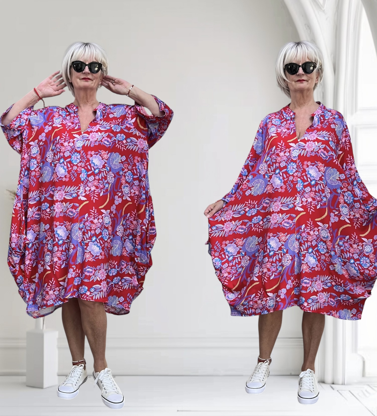 Vincenzo Allocca oversized viscose jurk/tuniek