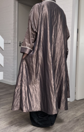 Ellen oversized A-lijn Taft blazer/jas/vest met zakken apart