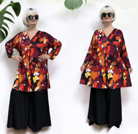 Ophilia viscose A-lijn tuniek  stretch