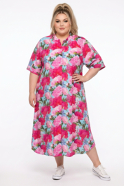 Vincenzo Allocca oversized viscose  BOHO A-lijn jurk apart