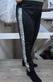 ITALIA legging met bis /zwart ( extra groot)