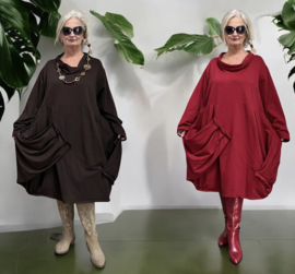 Moonshine winter tricot katoen A-lijn jurk stretch/in meerdere kleuren