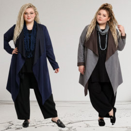 ITALIA MODA  oversized eco-suède vest  stretch/in meerdere kleuren