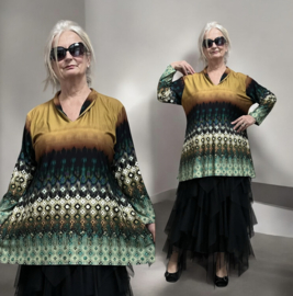 Ophilia viscose A-lijn tuniek  stretch