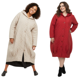 Zedd Plus viscose mantel/tussenjas met capuchon/in meerdere kleuren