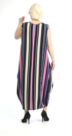 AKH oversized viscose  mix A-lijn  jurk apart/stretch
