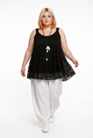 ITALIA oversized kanten top/tuniek gevoerd /stretch /in meerdere kleuren