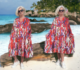 Vincenzo Allocca oversized viscose A-lijn BOHO jurk