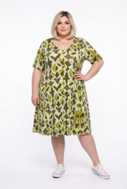 Ophilia viscose A-lijn jurk/ stretch