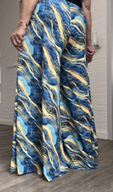 ITALY Mode jersey viscose  wijde broek apart /zeer rekbaar
