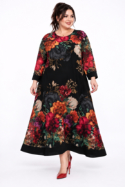 ITALIA MODA oversized chiffon A-lijn wijde jurk gevoerd