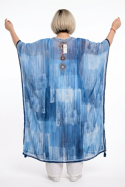 ONE OF A KIND  viscose zomer poncho/tuniek ( extra groot)