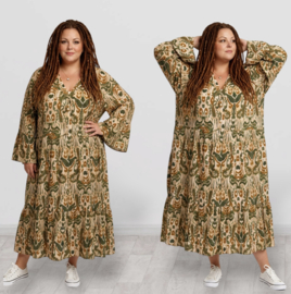 Sissi BOHO oversized A-lijn viscose jurk apart