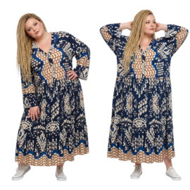Sissi BOHO oversized A-lijn viscose jurk apart
