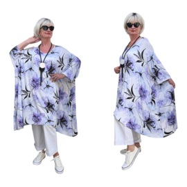 AKH oversized viscose A-lijn tuniek met zakken apart stretch