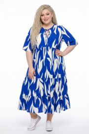 Vincenzo Allocca oversized viscose  BOHO A-lijn jurk apart