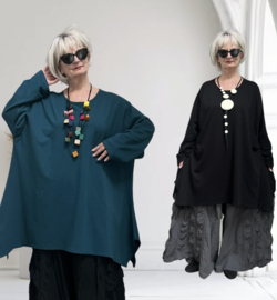 ITALIA MODA oversized katoen A-lijn tuniek stretch/in meerdere kleuren