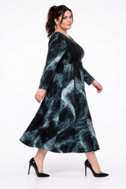 IZZY viscose A-lijn jurk stretch
