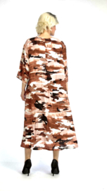 AKH oversized viscose A-lijn jurk apart / in meerdere kleuren