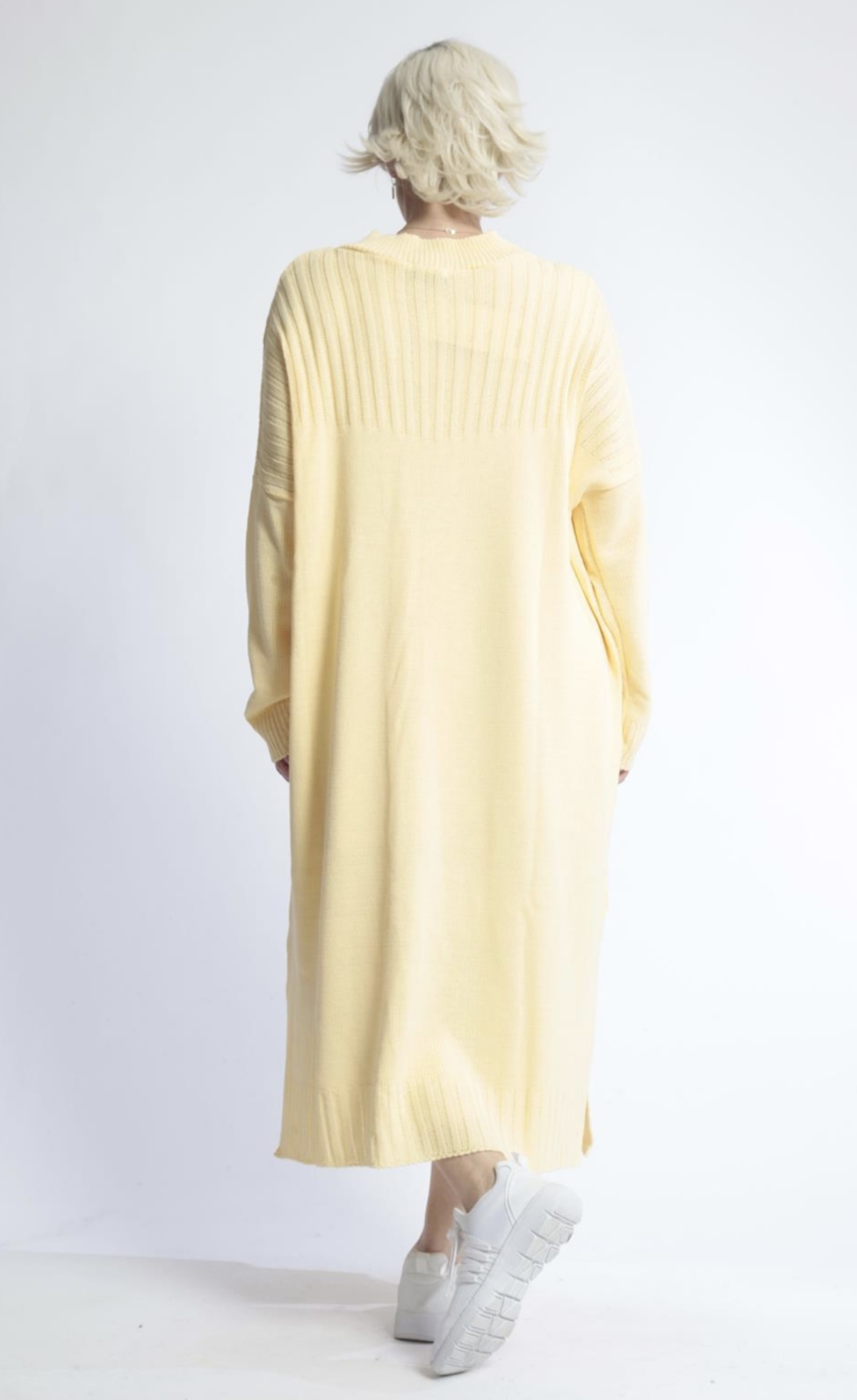 AKH gebreide oversized tuniek/jurk  apart stretch
