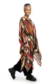 AKH viscose asymmetrisch oversized A-lijn tuniek/top met zakken apart stretch