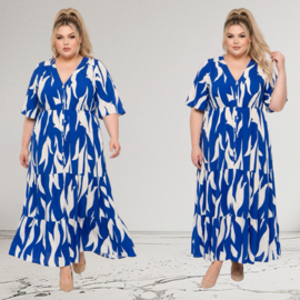 Vincenzo Allocca oversized viscose  BOHO A-lijn jurk apart