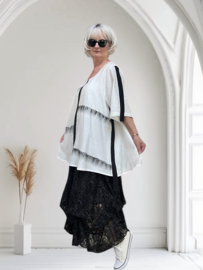 SINNE design..tencel A-lijn top/tuniek/wit/zwart