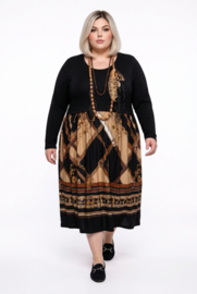 ITALIA MODA katoen/viscose jurk met zakken /stretch