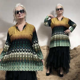 Ophilia viscose A-lijn tuniek  stretch